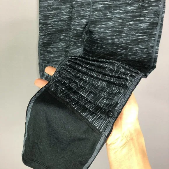 Sam Edelman Womens Gray Black Pleated Ruffle Capri Leggings Size XS - Picture 3 of 10
